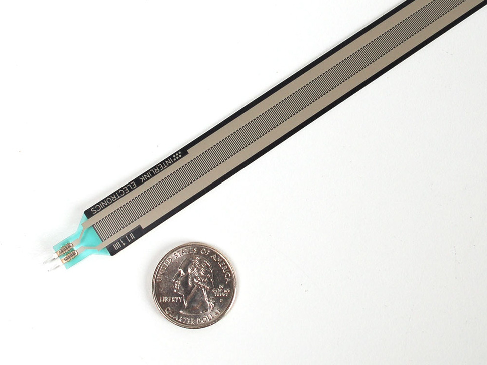 Extra-long force-sensitive resistor (FSR) - Interlink 408 - Click Image to Close