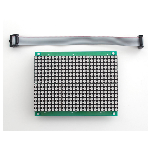 16x24 Red LED Matrix Panel - Chainable HT1632C Driver - Click Image to Close