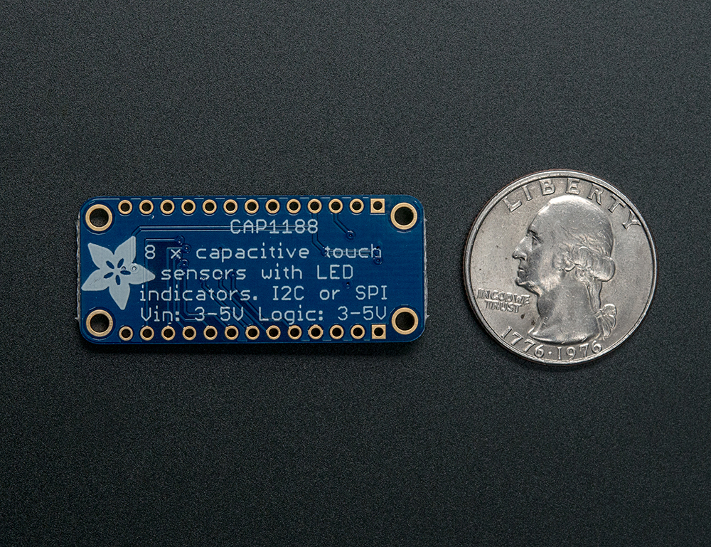 CAP1188 - 8-Key Capacitive Touch Sensor Breakout - I2C or SPI - Click Image to Close