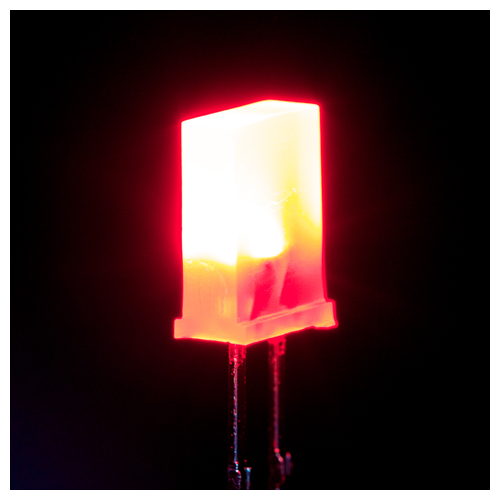 Square LED RED - 25 Pack - Click Image to Close