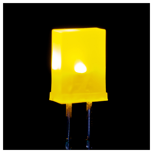 Square LED YELLOW - 25 Pack - Click Image to Close