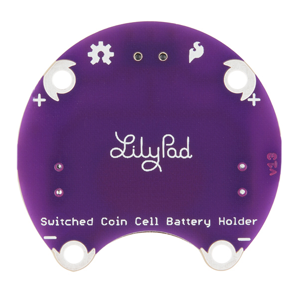 LilyPad Coin Cell Battery Holder - Switched - 20mm - Click Image to Close