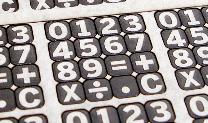 Calculator Buttons Close Up