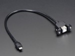 Câble USB à montage sur panneau - B femelle vers Micro-B mâle