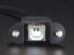 Panel Mount USB Cable - B Female to Micro-B Male
