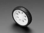 Roue blanche mince pour TT DC Gearbox Moteurs - Diamètre 65 mm