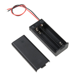 Support de pile - 2xAAA avec couvercle et interrupteur