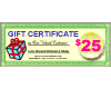 Gift Certificate $25.00 US