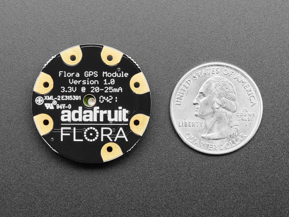 Flora Wearable Ultimate GPS Module - Click Image to Close