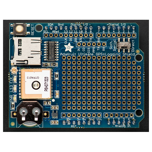 Adafruit Ultimate GPS Logger Shield - Includes GPS Module - Click Image to Close
