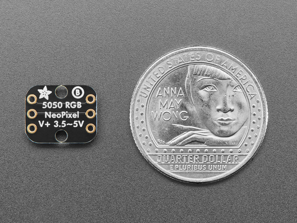 Breadboard-friendly RGB Smart NeoPixel - Pack of 5 - Click Image to Close