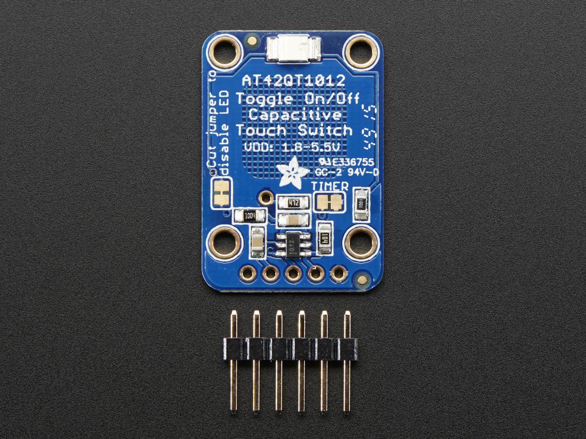 Standalone Toggle Capacitive Touch Sensor Breakout - AT42QT1012 - Click Image to Close