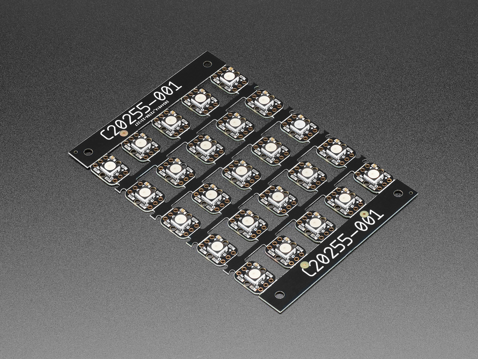 Breadboard-friendly RGB Smart NeoPixel - Sheet of 25 - Click Image to Close