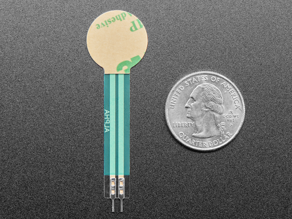 Round Force-Sensitive Resistor (FSR) - 0.3 ~ 10 Newton Force - Click Image to Close