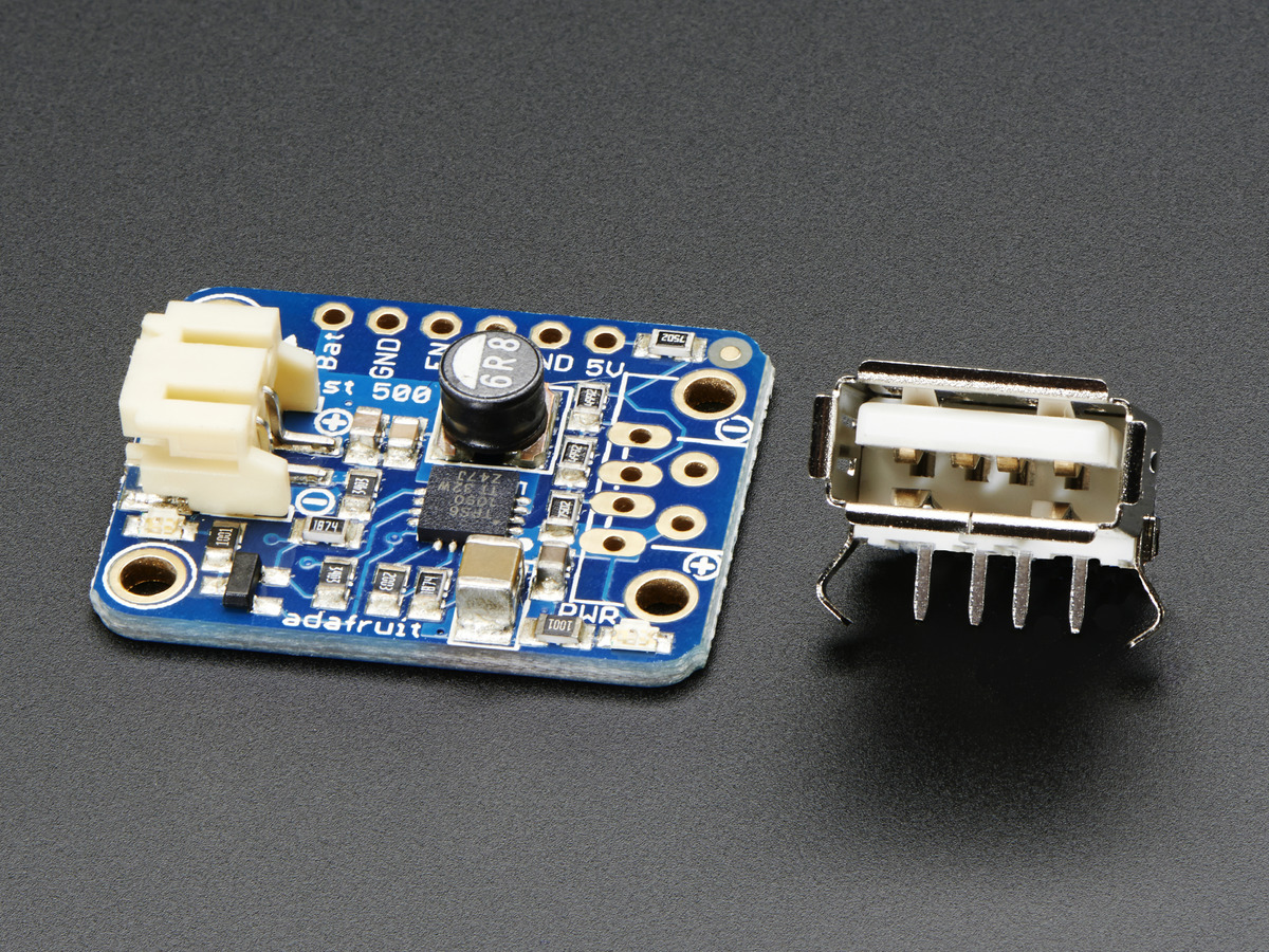 PowerBoost 500 Basic - 5V USB Boost @ 500mA from 1.8V+ - Click Image to Close