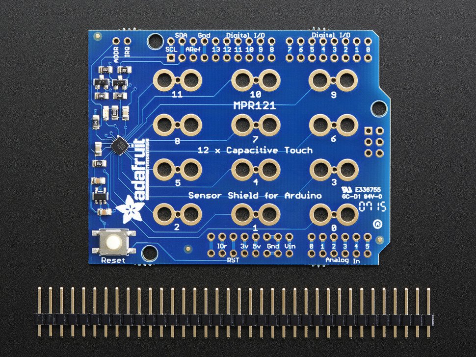Adafruit 12 x Capacitive Touch Shield for Arduino - MPR121 - Click Image to Close