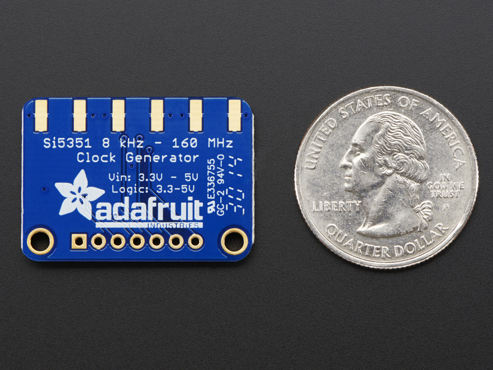 Adafruit Si5351A Clock Generator Breakout Board - 8KHz to 160MHz - Click Image to Close