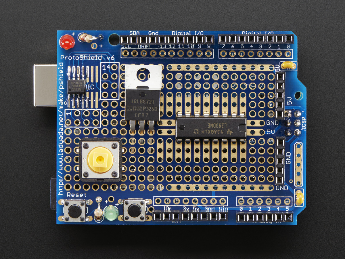 Adafruit Proto Shield for Arduino Unassembled Kit - Stack - R3 - Click Image to Close