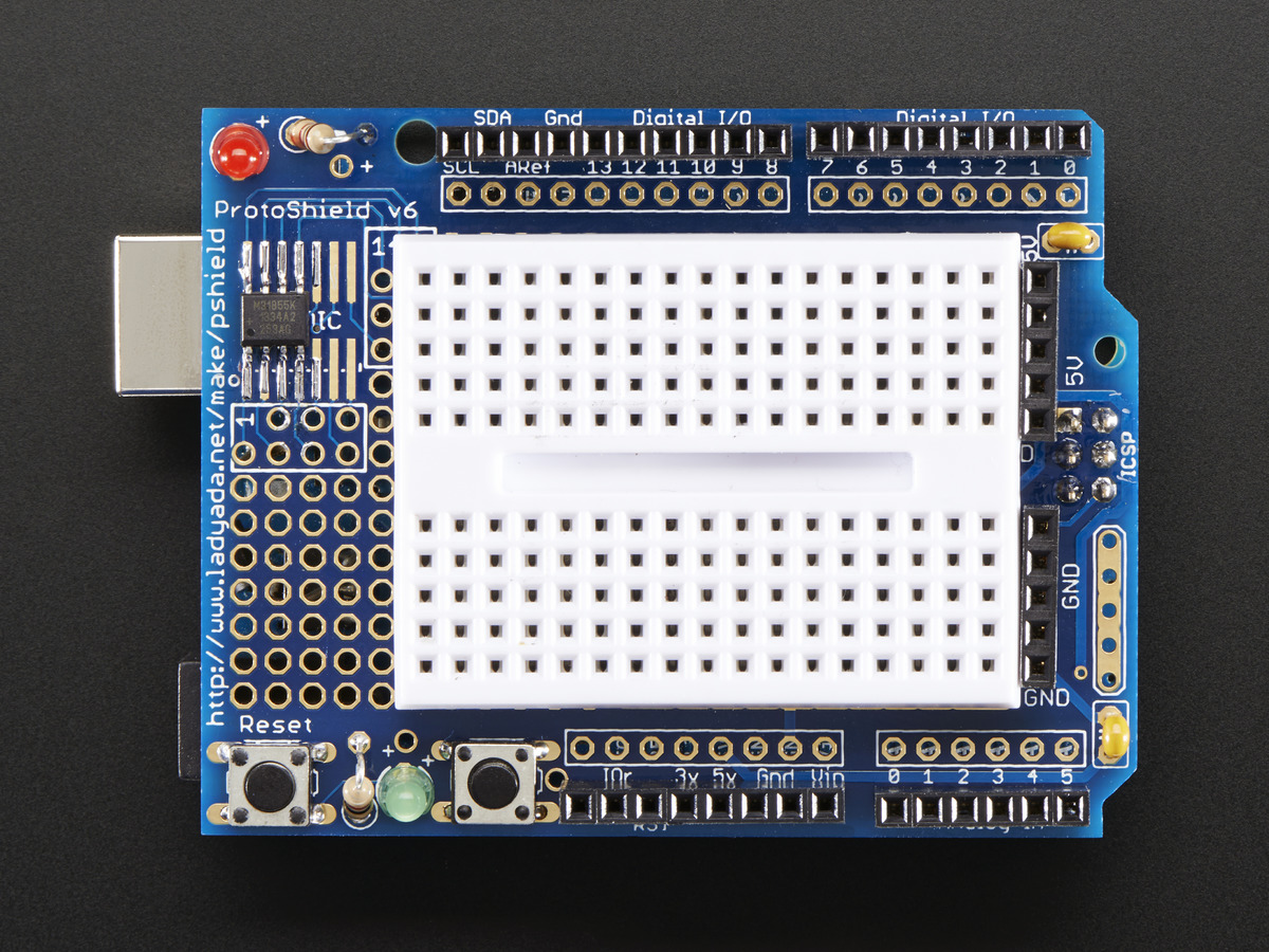 Adafruit Proto Shield for Arduino Unassembled Kit - Stack - R3 - Click Image to Close