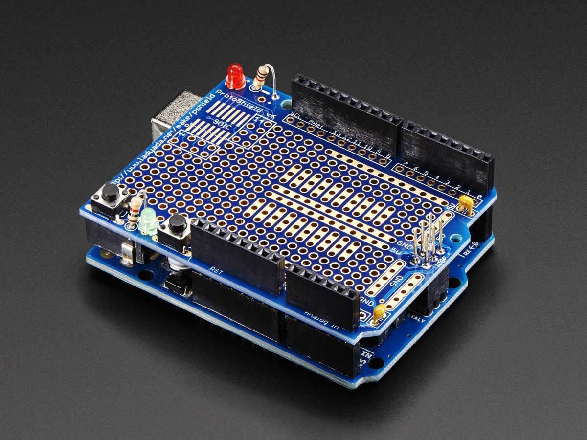 Adafruit Proto Shield for Arduino Unassembled Kit - Stack - R3 - Click Image to Close