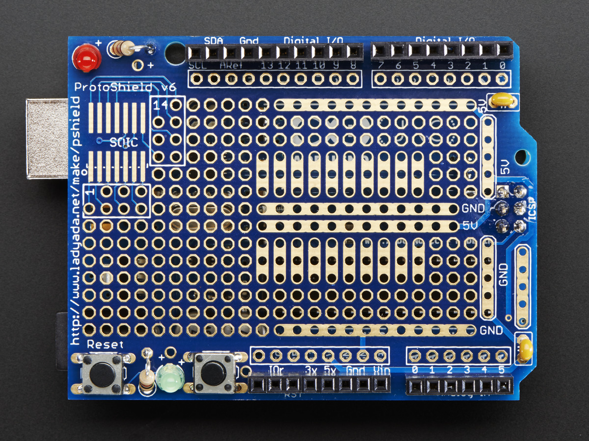 Adafruit Proto Shield for Arduino Unassembled Kit - Stack - R3 - Click Image to Close