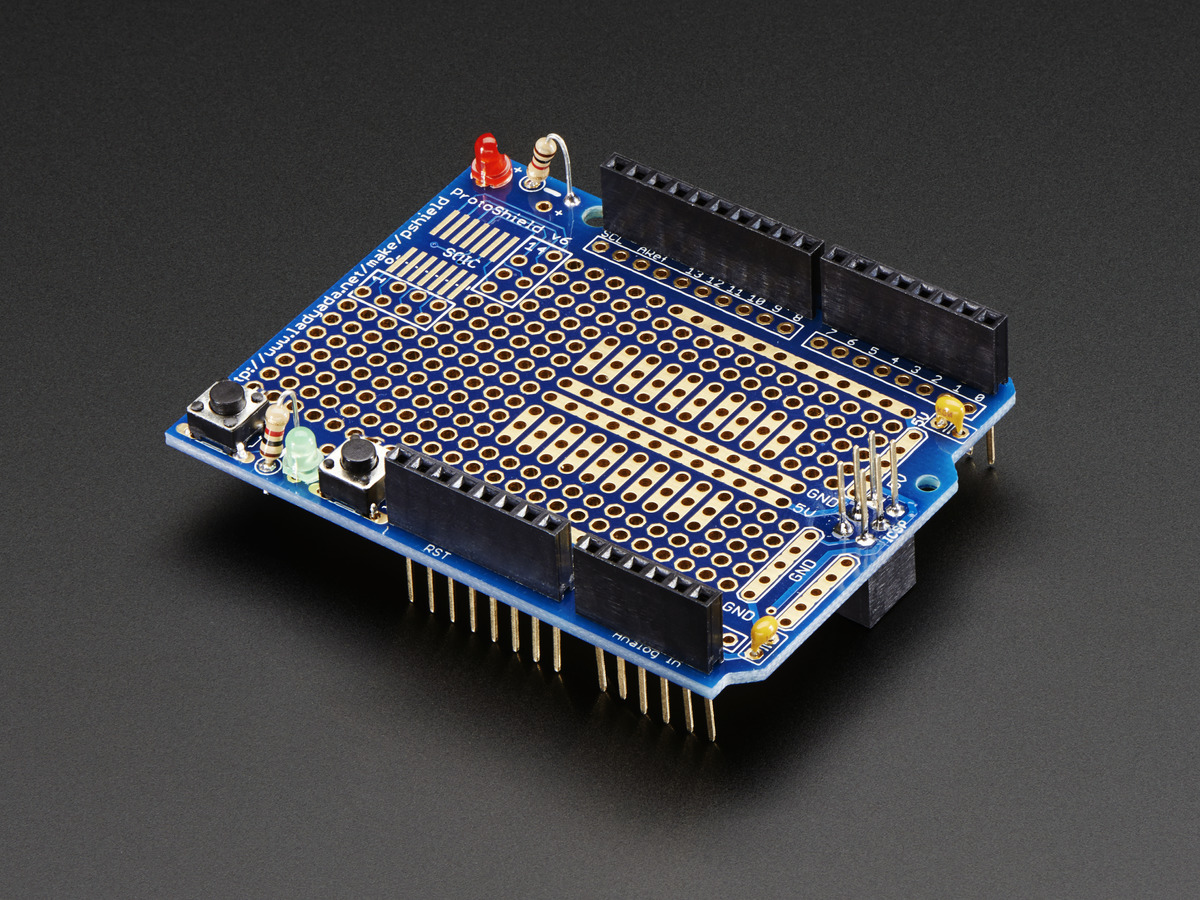 Adafruit Proto Shield for Arduino Unassembled Kit - Stack - R3 - Click Image to Close