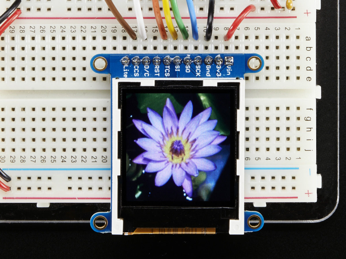 Adafruit 1.44" Color TFT LCD Display + MicroSD breakout ST7735R - Click Image to Close