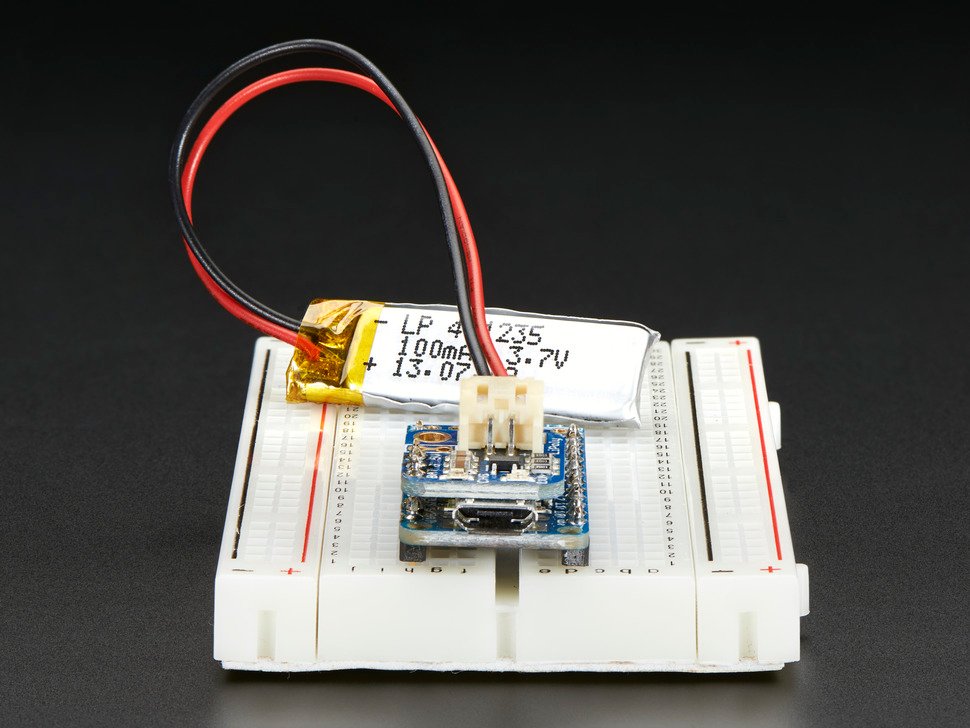 Adafruit LiIon/LiPoly Backpack Add-On for Pro Trinket/ItsyBitsy - Click Image to Close