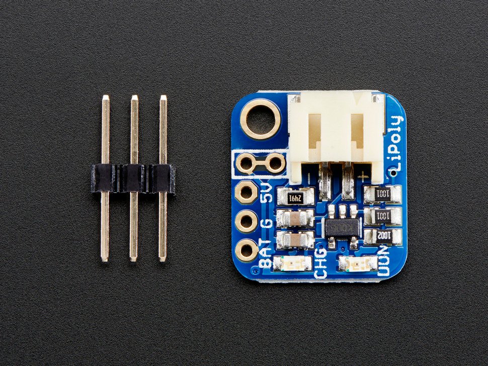 Adafruit LiIon/LiPoly Backpack Add-On for Pro Trinket/ItsyBitsy - Click Image to Close