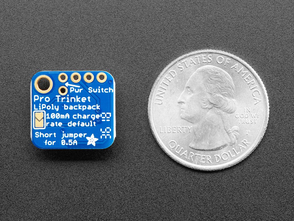Adafruit LiIon/LiPoly Backpack Add-On for Pro Trinket/ItsyBitsy - Click Image to Close