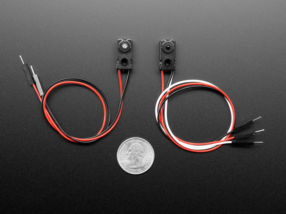 IR Break Beam Sensors with Premium Wire Header Ends - 3mm LEDs - Click Image to Close