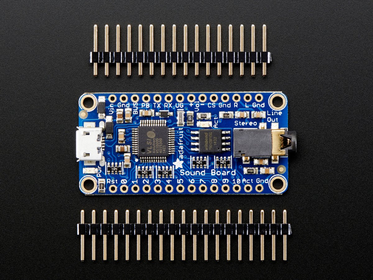 Adafruit Audio FX Sound Board - WAV/OGG Trigger with 16MB Flash - Click Image to Close
