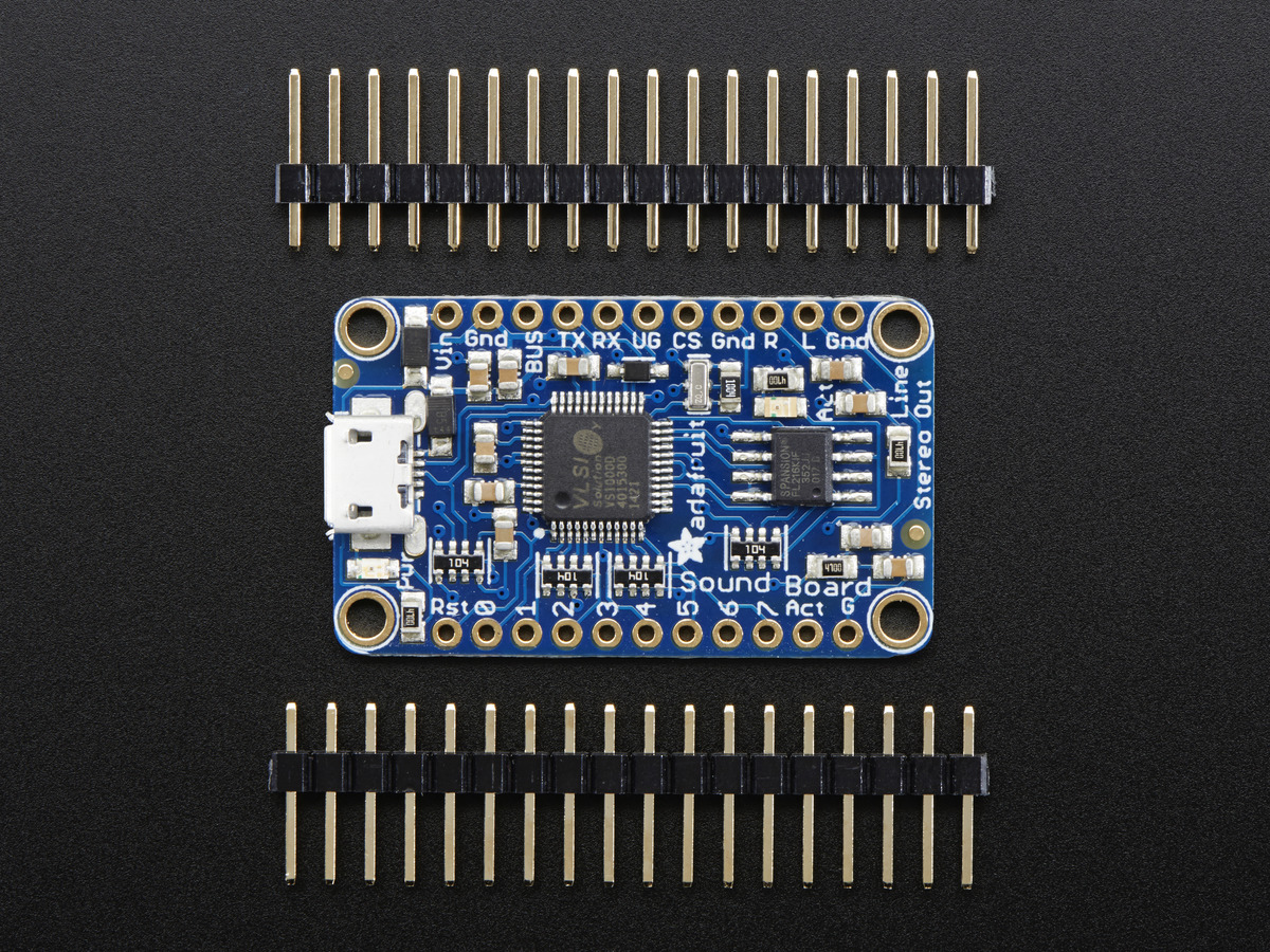 Adafruit Audio FX Mini Sound Board - WAV/OGG Trigger - 2MB Flash - Click Image to Close