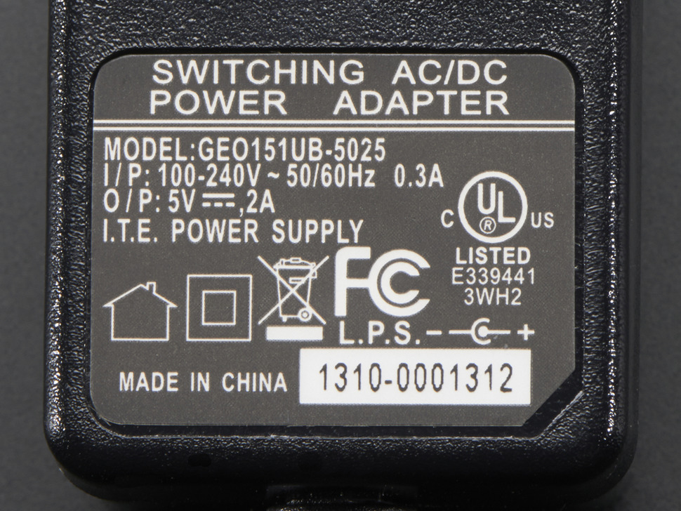 5V 2A (2000mA) switching power supply - Click Image to Close