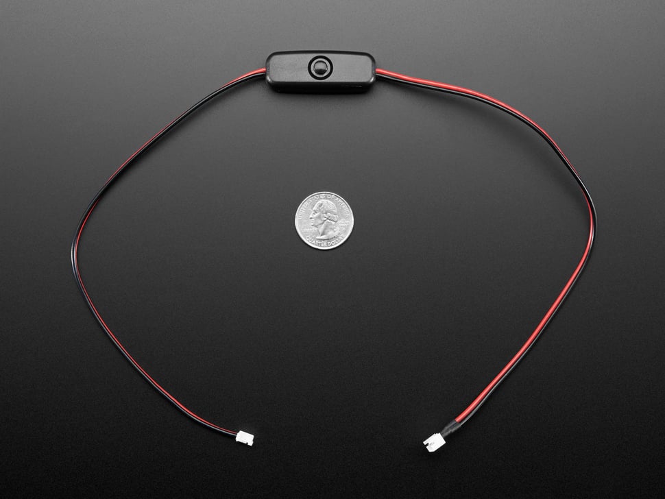 JST 2-pin Extension Cable with On/Off Switch - JST PH2 - Click Image to Close