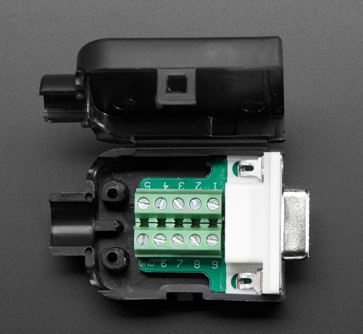 DE-9 (DB-9) Female Socket Connector to Terminal Block Breakout - Click Image to Close