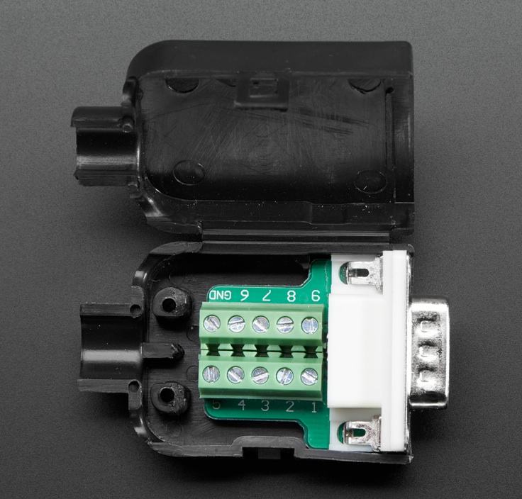 DE-9 (DB-9) Male Plug to Terminal Block Breakout - Click Image to Close