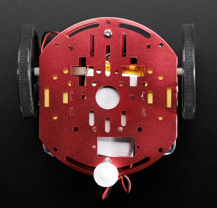 Mini Round Robot Chassis Kit - 2WD with DC Motors - Click Image to Close