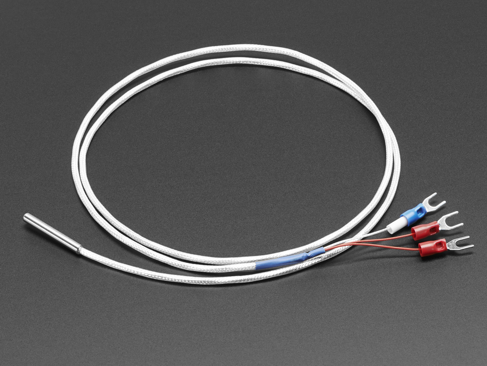 Platinum RTD Sensor - PT100 - 3 Wire 1 meter long - Click Image to Close