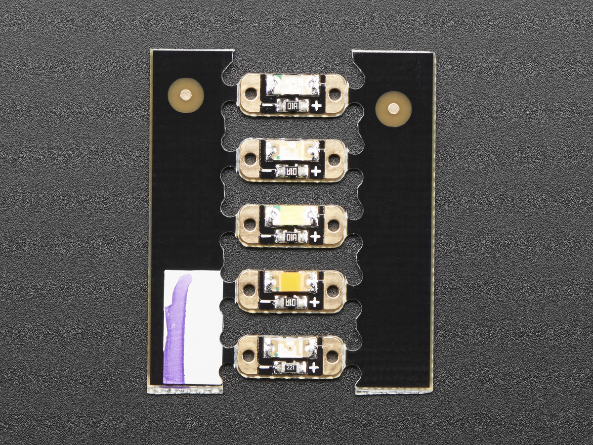 Adafruit LED Sequins - Multicolor Pack of 5 - Click Image to Close