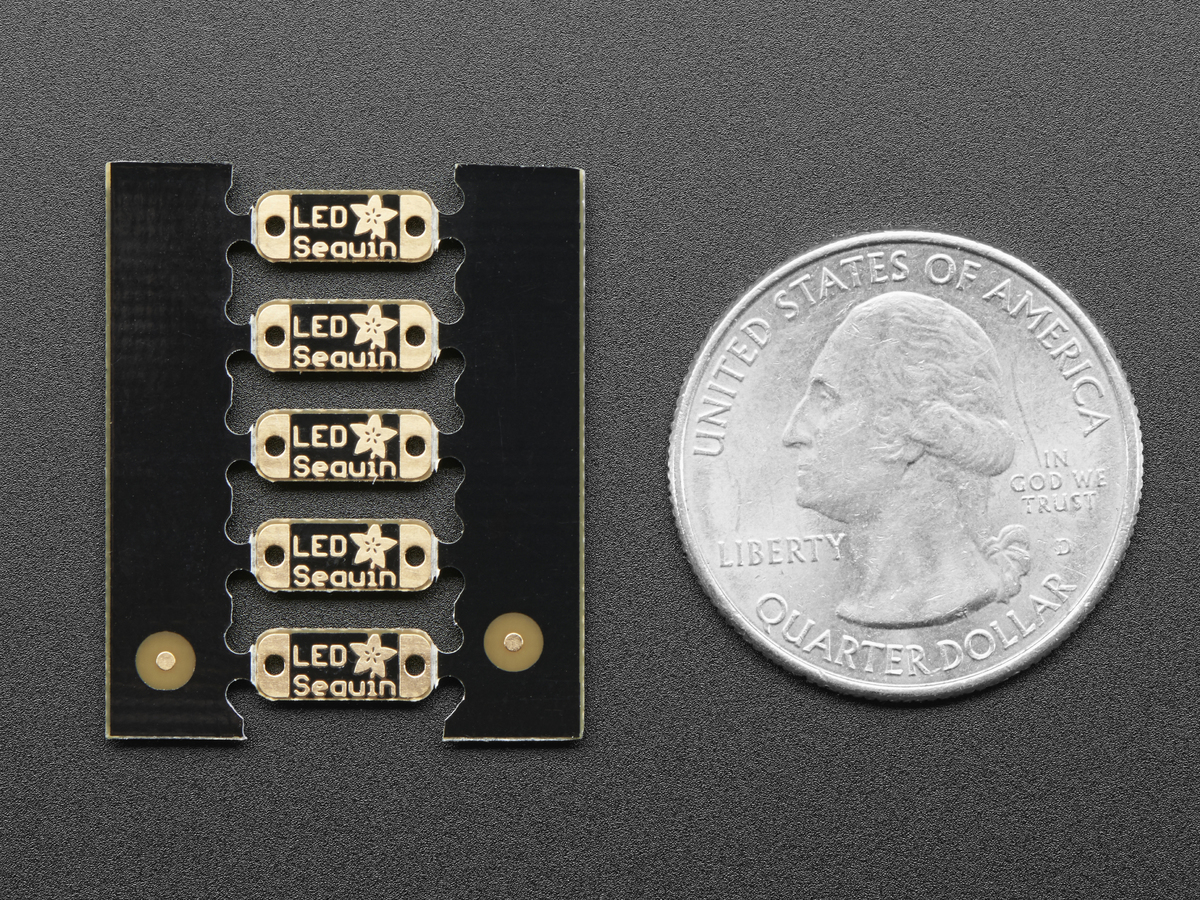 Adafruit LED Sequins - Multicolor Pack of 5 - Click Image to Close