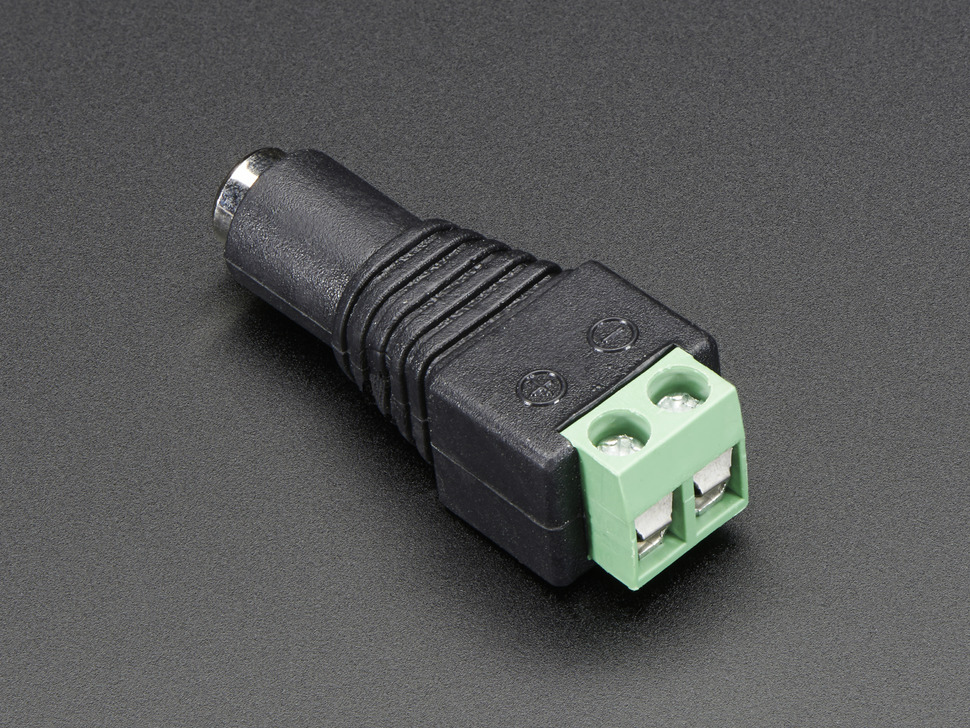 Female DC Power adapter - 2.1mm jack to screw terminal block - Click Image to Close