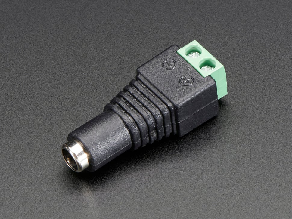 Female DC Power adapter - 2.1mm jack to screw terminal block - Click Image to Close