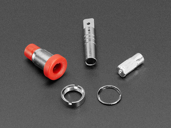 Panel-Mount Banana Jacks 4mm - Pack of 5 Multi-Color - Click Image to Close