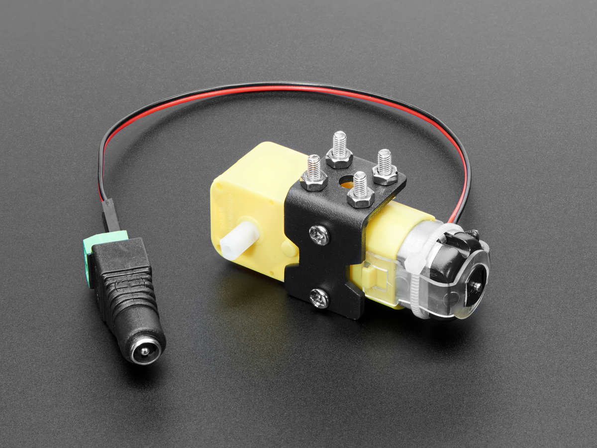 Motor Mount for TT Gearbox DC Motors - L-Bracket Type - Click Image to Close
