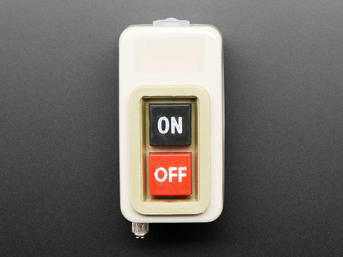 Hefty On-Off Pushbutton Power Switch - Click Image to Close