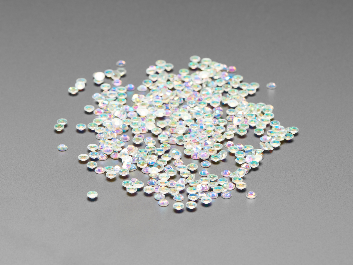 No-Foil Flat Back Rainbow Crystals for NeoPixel LEDs - 100 pack - Click Image to Close