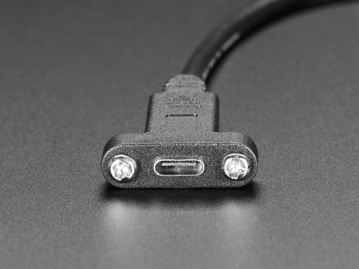 Panel Mount Cable USB C to Type A - 30cm - Click Image to Close