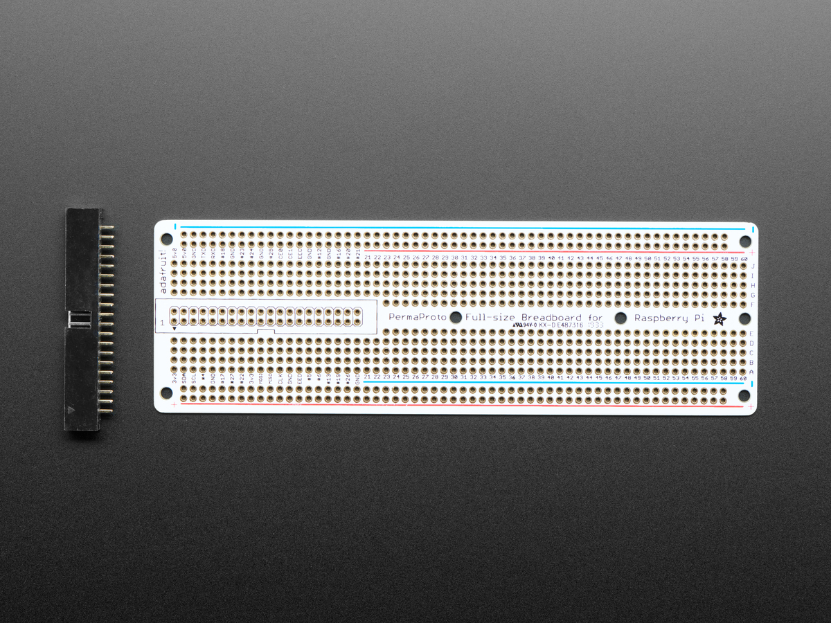 Adafruit Perma-Proto 40-Pin Rasp. Pi PCB Kit - with 2x20 Header - Click Image to Close