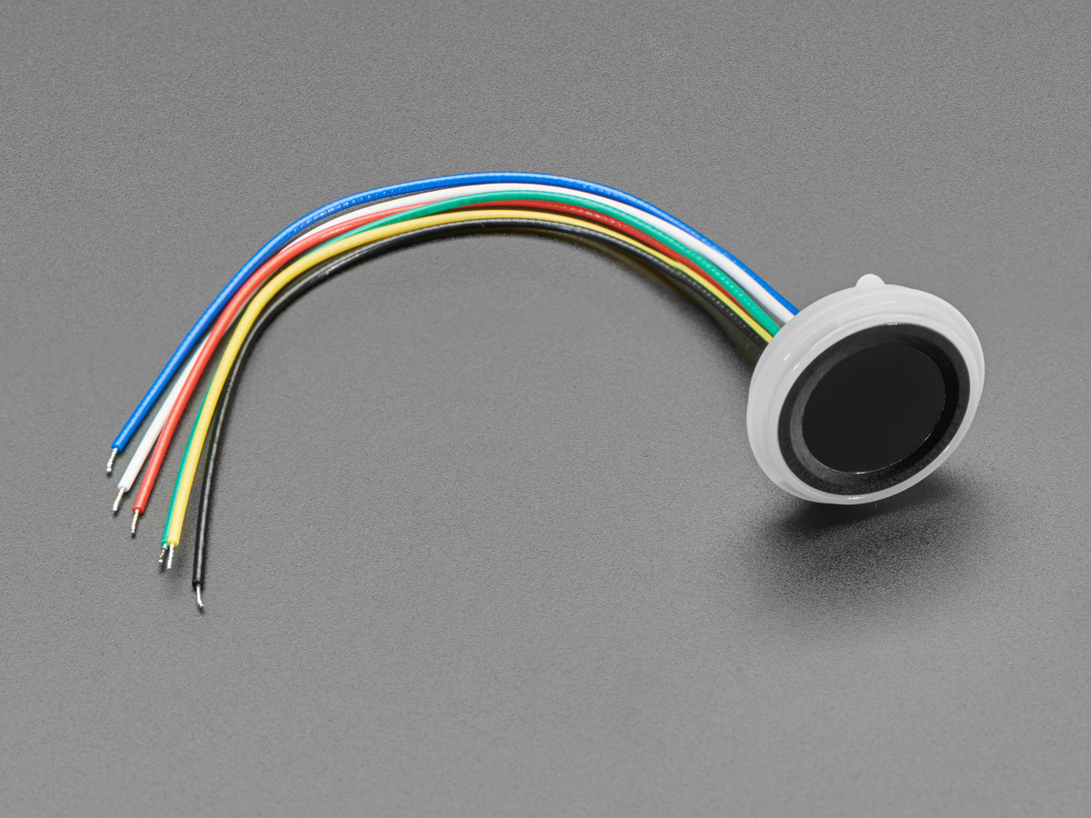 Ultra-Slim Round Fingerprint Sensor and 6-pin Cable - Click Image to Close